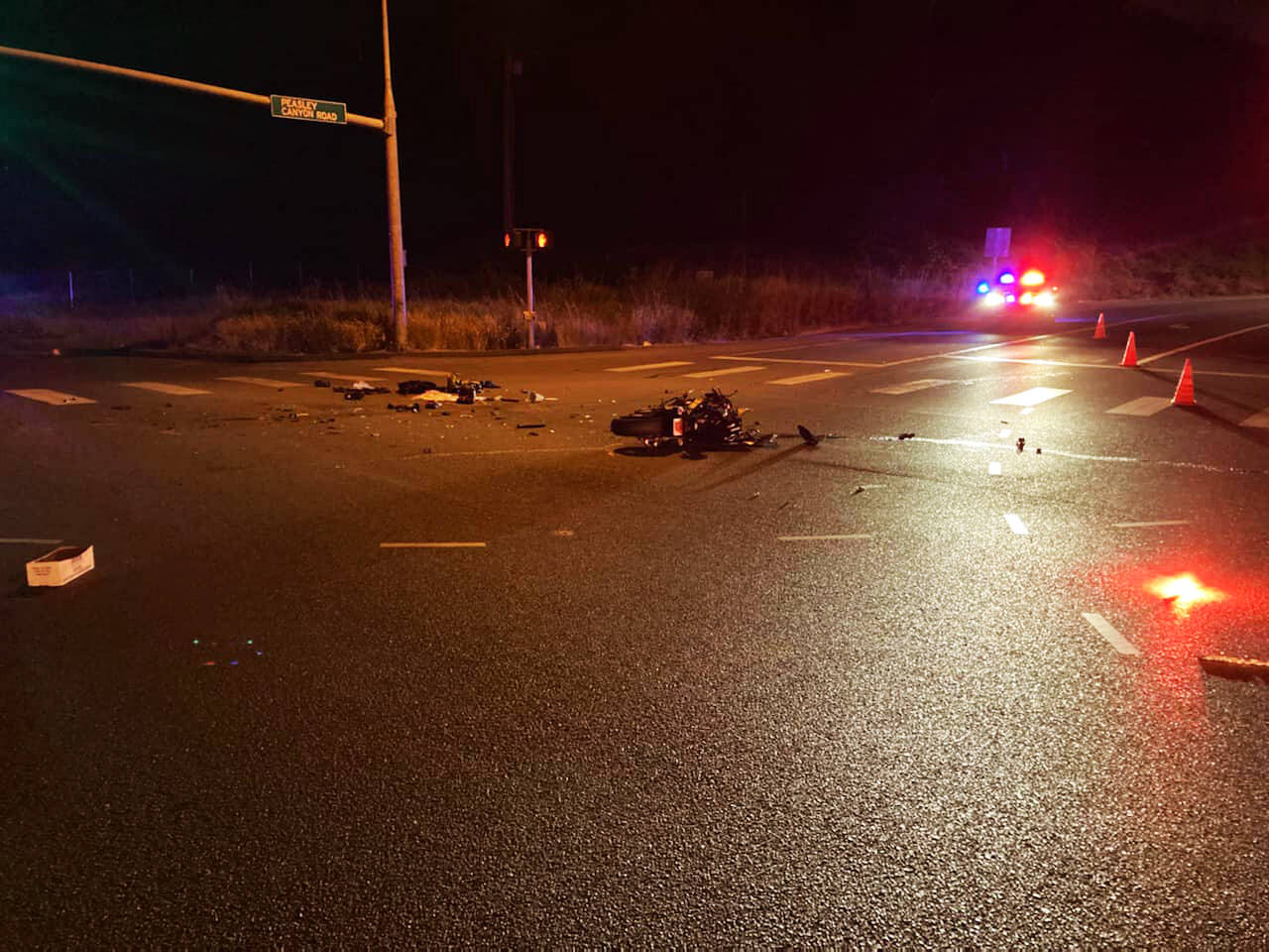 A motorcyclist was killed by a hit-and-run driver Thursday night, Sept. 15 at the intersection of South Peasley Canyon Road and West Valley Highway South. COURTESY PHOTO, Auburn Police
