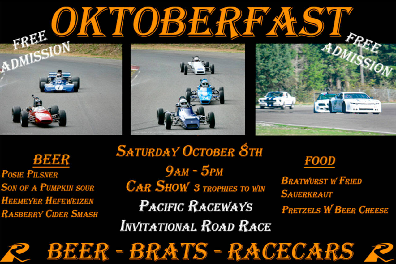 Fans can enjoy racing, beer and food at OktoberFAST on Saturday, Oct. 8 at Pacific Raceways in Kent. COURTESY IMAGE, Pacific Raceways