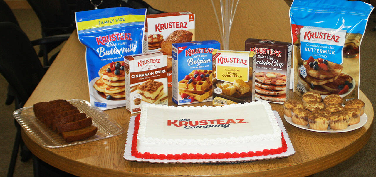 STEVE HUNTER, Kent Reporter
Several of The Krusteaz Company products produced at the Kent plant.