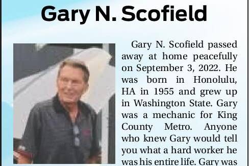 Gary N. Scofield | Obituary