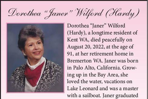 Dorothea "Janer" Wilford (Hardy) | Obituary