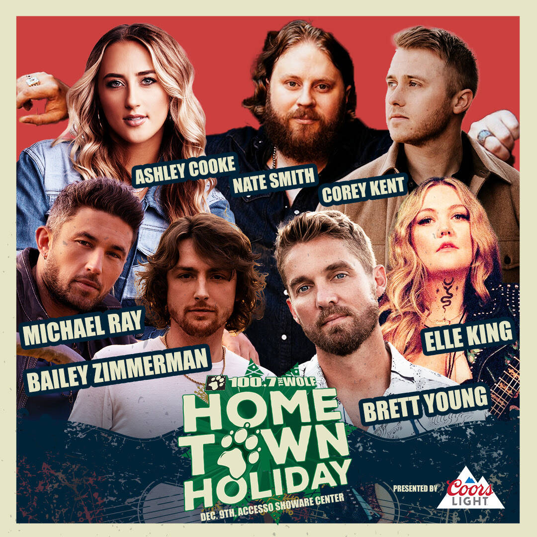 Radio station 100.7 The Wolf’s Hometown Holiday 2022 concert is set for Friday, Dec. 9 at the accesso ShoWare Center in Kent. COURTESY IMAGE, ShoWare Center
