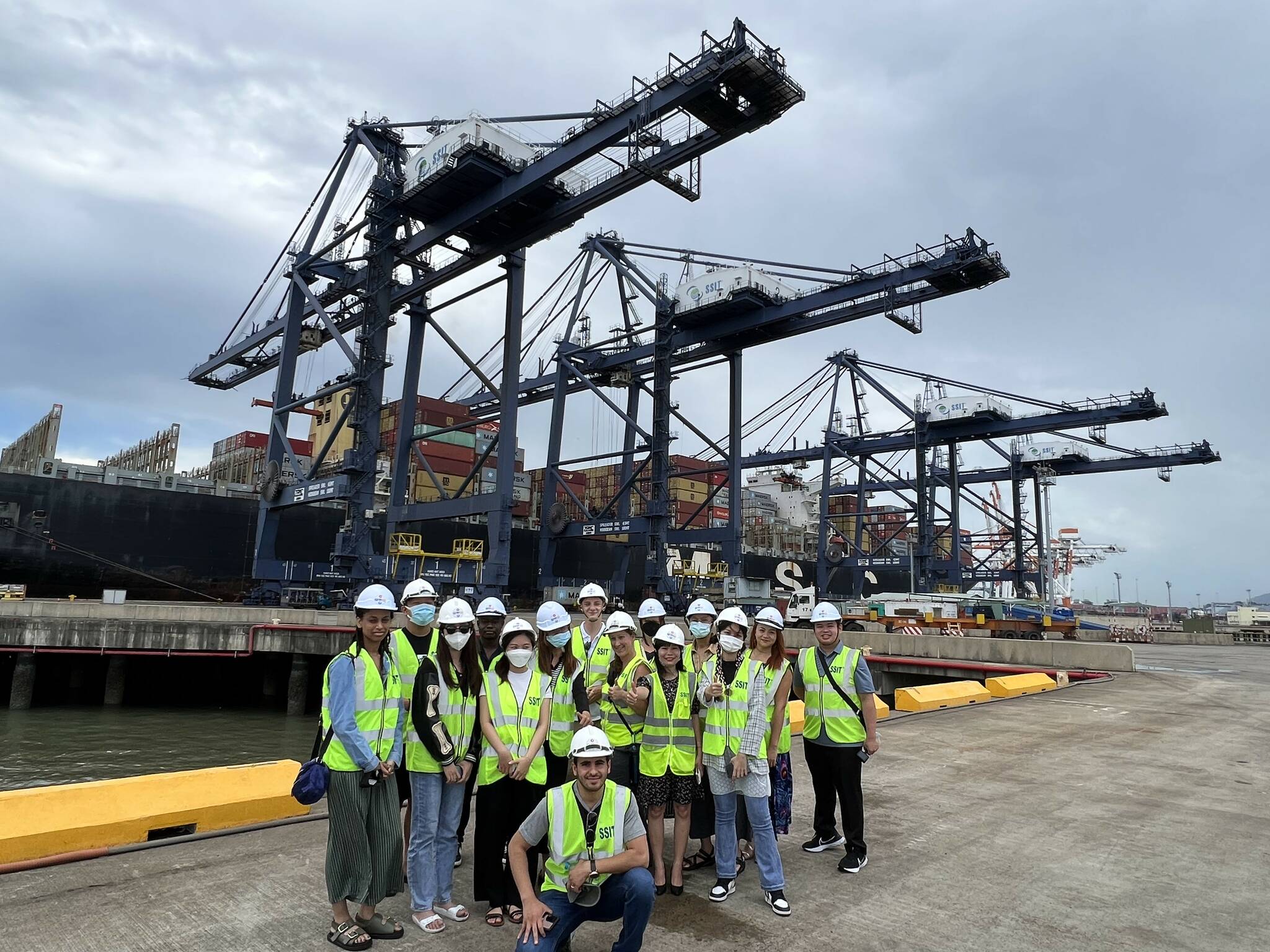 Students at the SP-SSA International Terminal (SSIT) port near Vung Tau, Vietnam. Photo courtesy of Highline College