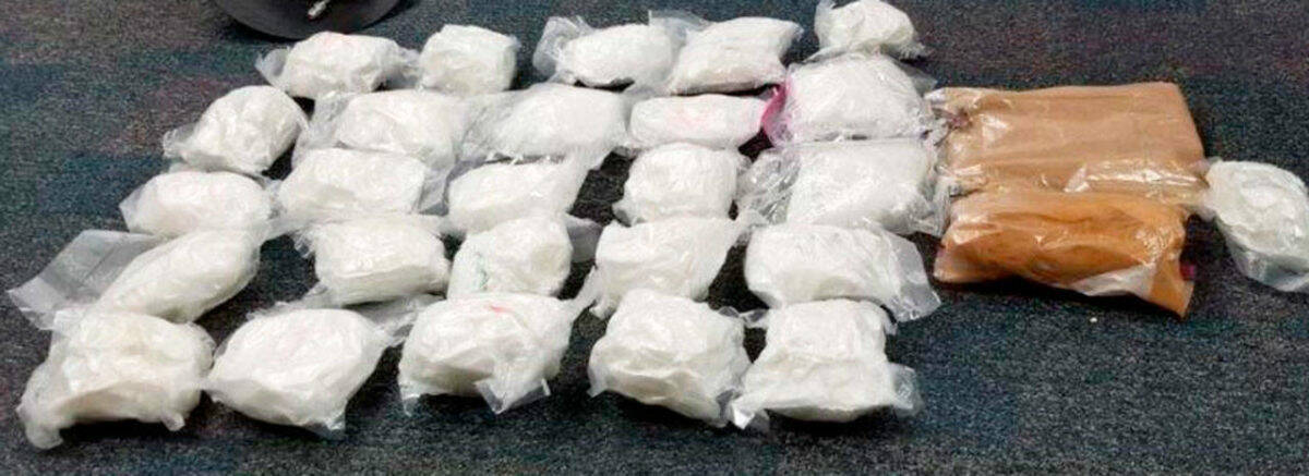 Thirty pounds of methamphetamine were seized in 2020 during a drug dealing investigation by law enforcement agencies in the Puget Sound region, including Kent. One man indicted after that bust was sentenced Nov. 8 to eight years in prison. COURTESY PHOTO, Drug Enforcement Administration