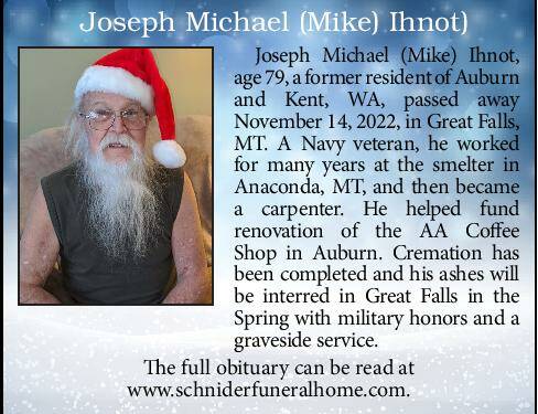 Joseph Michael (Mike) Ihnot | Obituary