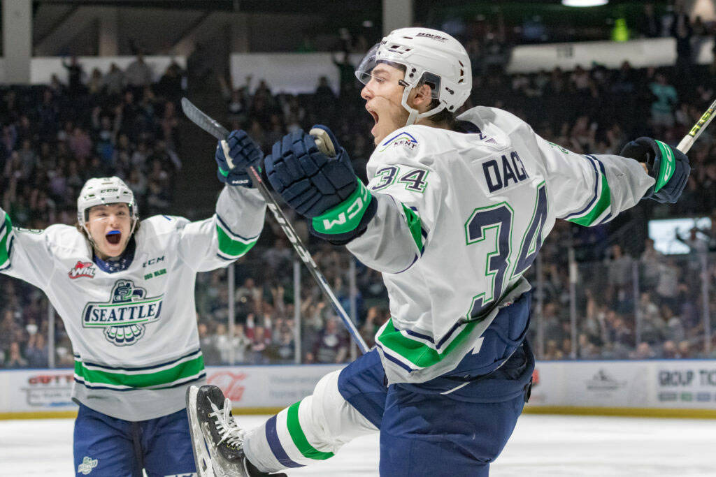 Colton Dach and the rest of the Seattle Thunderbirds will play the Winnipeg Ice for the Western Hockey League title in a best-of-seven series starting May 12 in Winnipeg. COURTESY PHOTO, Brian Liesse, Seattle Thunderbirds