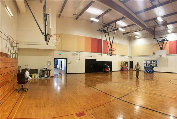 The gym is shinier and brighter after renovations at Canyon Ridge Middle School. COURTESY PHOTO, Kent School District