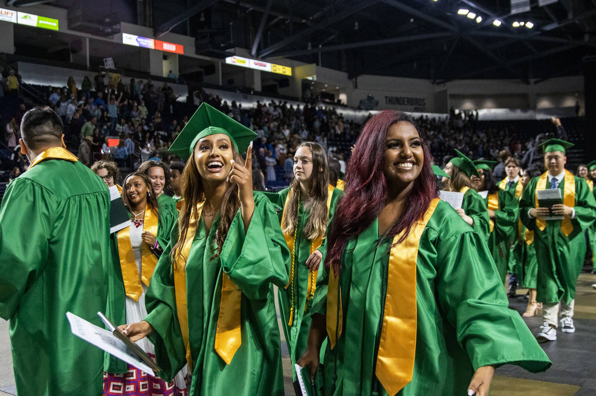 Eighteen schools will hold graduations in June at the ShoWare Center in Kent. This is a photo from the Kentridge High School 2022 graduation. COURTESY FILE PHOTO, Kent School District