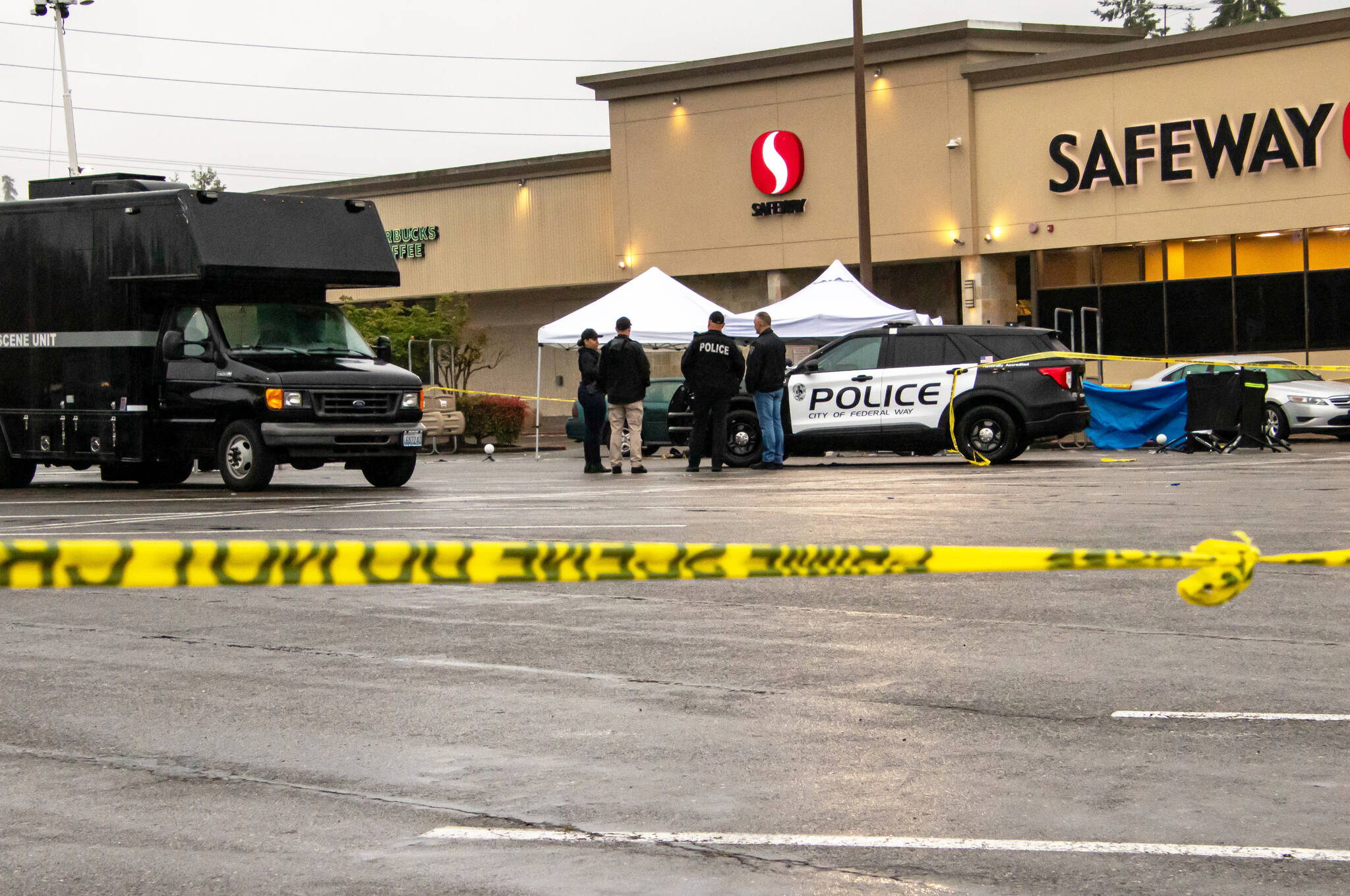 Federal Way Police found several cartridge casings in the Twin Lakes Safeway parking lot on June 17 after the fatal shooting. COURTESY PHOTO, South Sound News