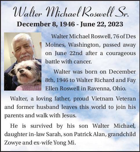Walter Michael Roswell Sr. | Obituary