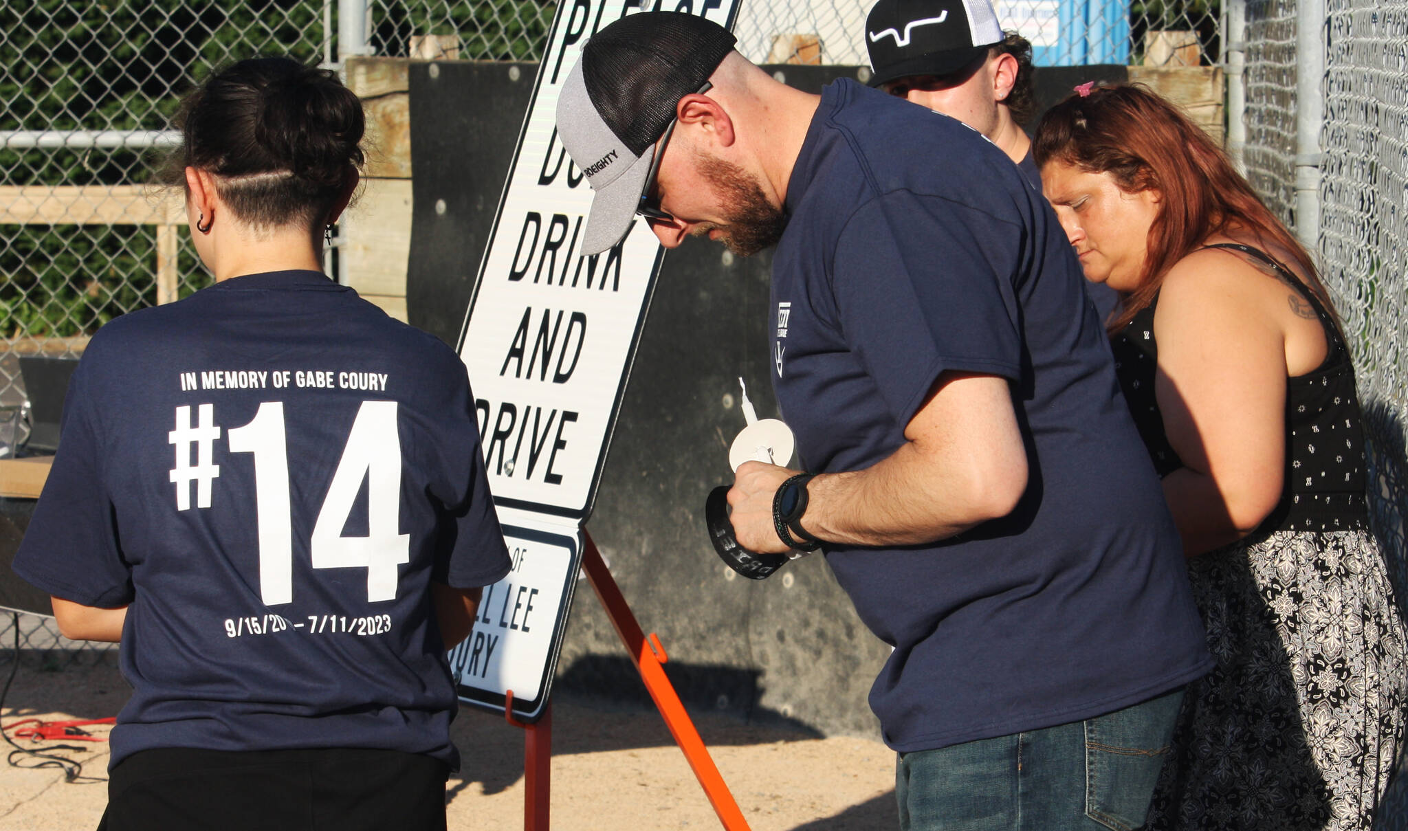 Sophia Sappa, left, the sister of Gabriel Coury, and their parents Michael and Shellie Coury. STEVE HUNTER, Kent Reporter