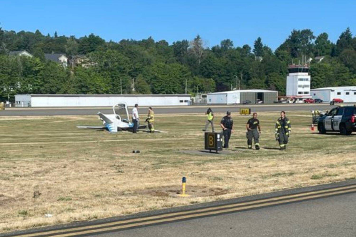 Scene of the airplane crash (Courtesy of Renton Regional Fire Authority)