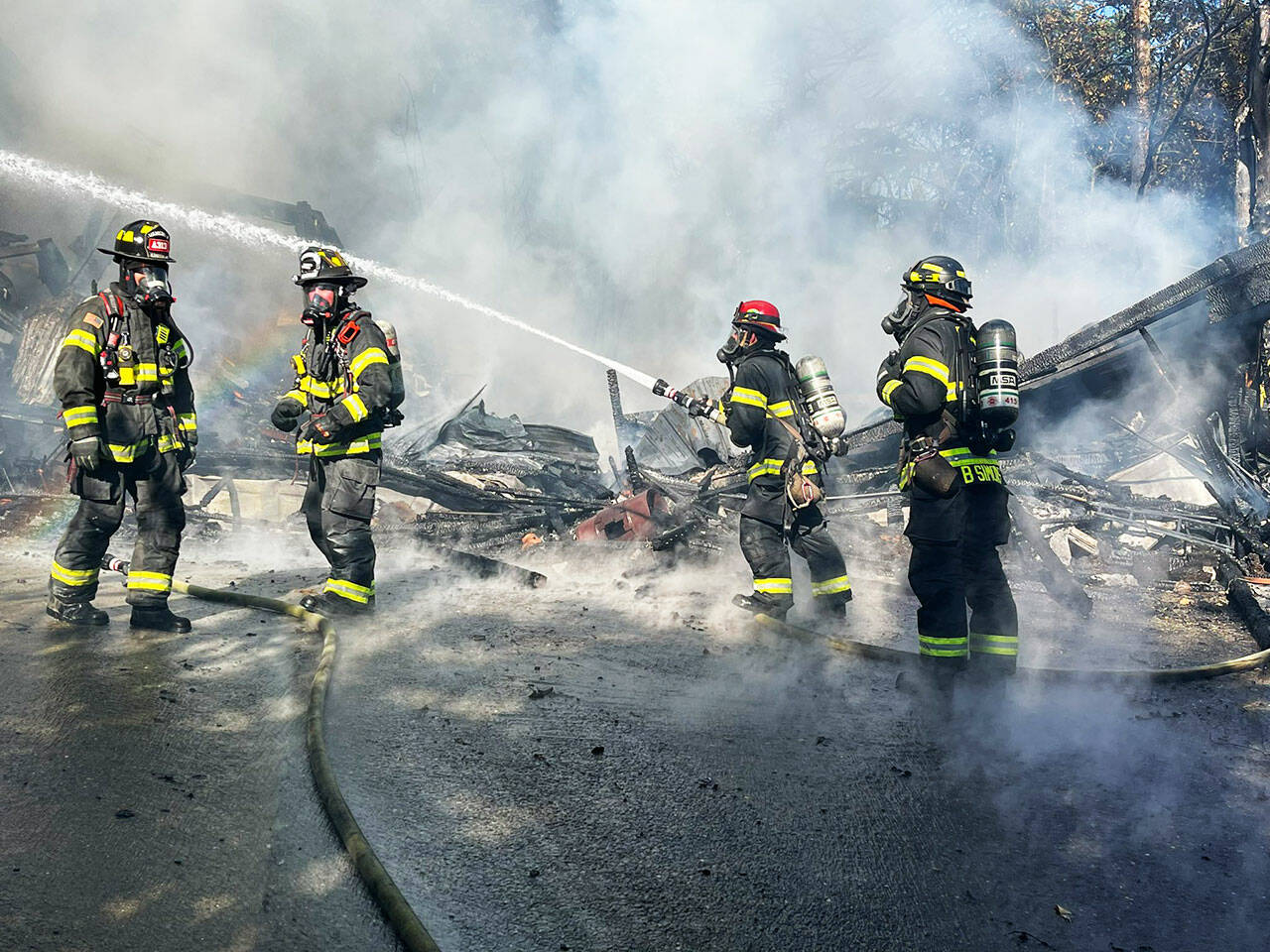 It took firefighters about an hour to extinguish the fire. COURTESY PHOTO, Puget Sound Fire