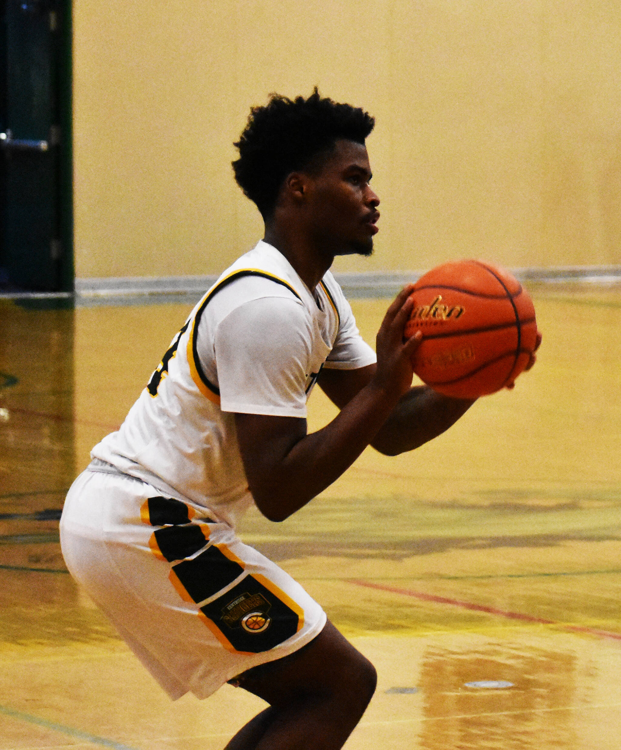 Elijah Cain, accused of the June 15 murder of Miles Clark in Kent, earned all-league honors during the 2022-2023 season as a member of the Kentridge High School boys basketball team. FILE PHOTO, Ben Ray, Sound Publishing
Elijah Cain earned all-league honors during the 2022-2023 season as a member of the Kentridge High School boys basketball team. FILE PHOTO, Sound Publishing