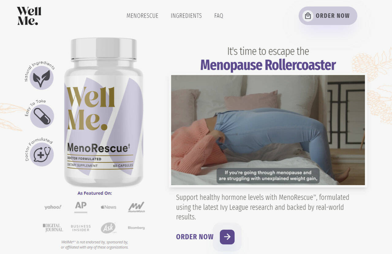 WellMe MenoRescue Reviews - Is It Legit? Ingredients, Side Effects Risk ...