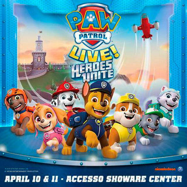 Catch Paw Patrol Live April 10-11, 2024 at the accesso ShoWare Center in Kent. COURTESY PHOTO, ShoWare Center