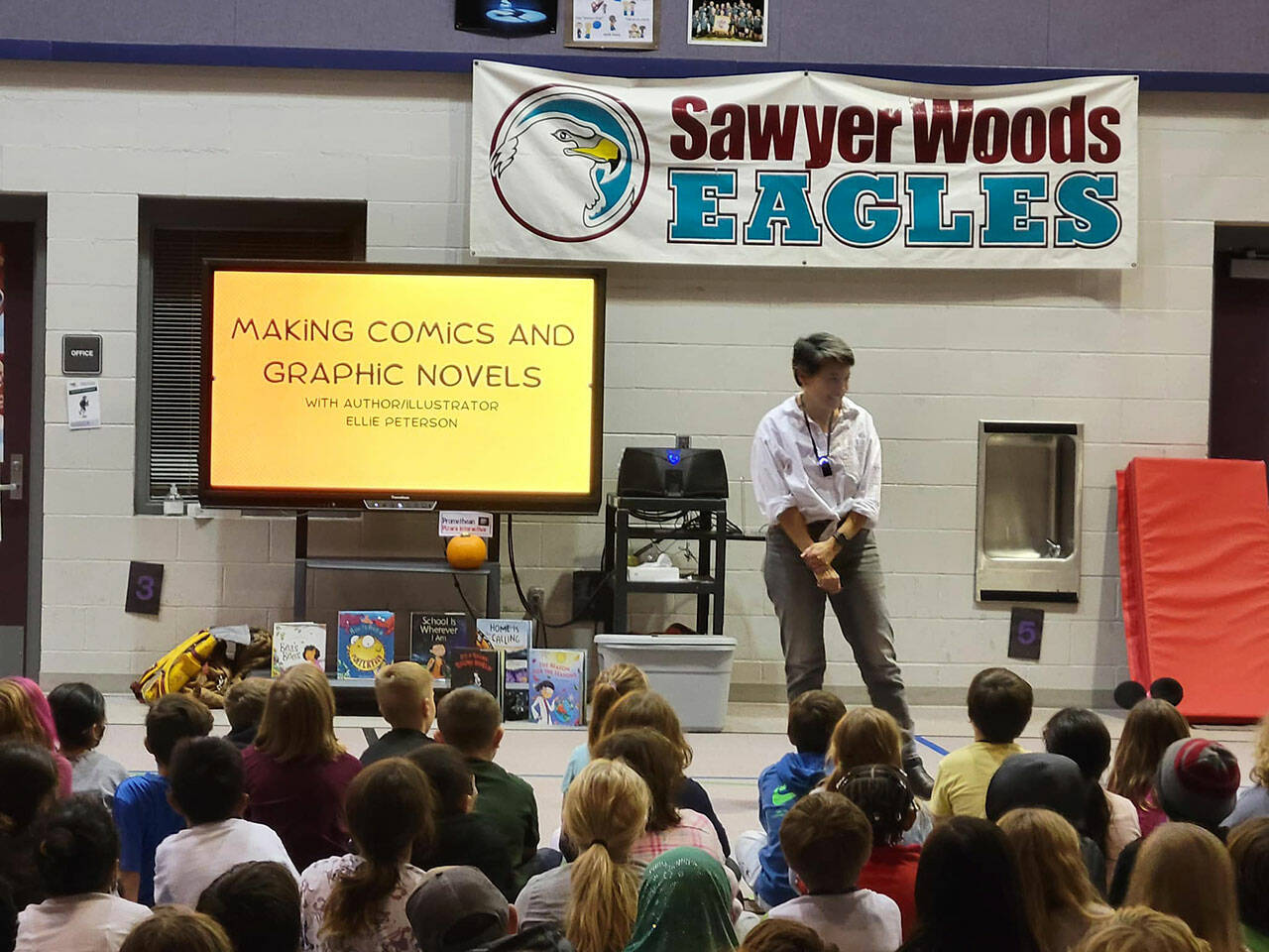 Grants to the Kent School District from the Kent Schools Foundation help fund a variety of programs, including when author Ellie Peterson visited Sawyer Woods Elementary School in Black Diamond. COURTESY PHOTO, Kent Schools Foundation