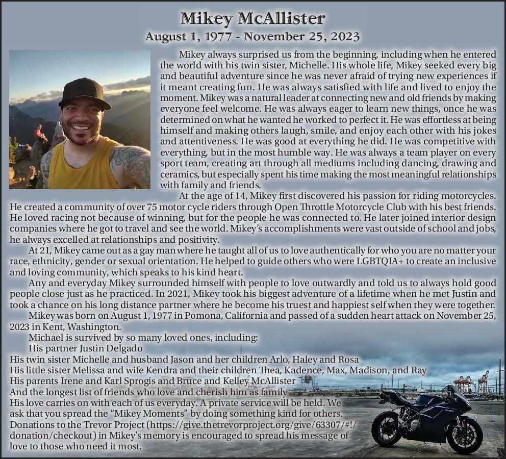 Mikey McAllister | Obituary