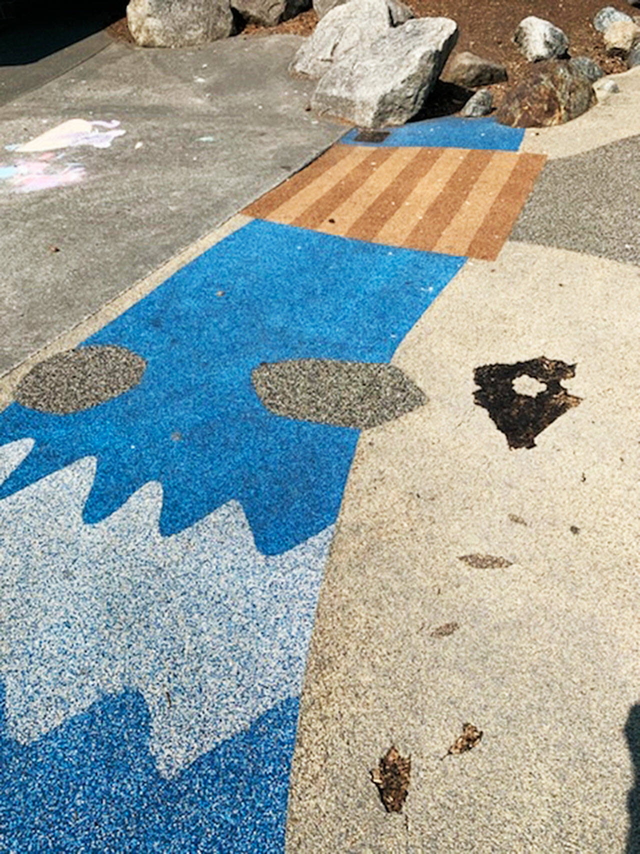 The wear and tear on the Lake Meridian Park playground surface. COURTESY PHOTO, City of Kent