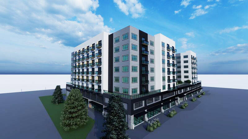 COURTESY GRAPHIC, IHB Architects
A rendering of the modular apartments planned for West Meeker Street.
