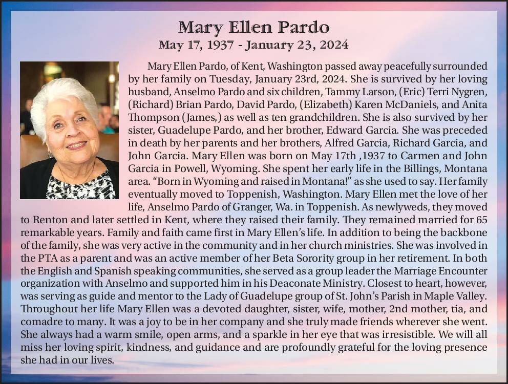 Mary Ellen Pardo | Obituary