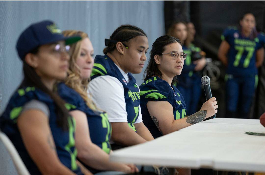 First panel of players sit in front of media members and fans inside the Ron Sandwith Teen Center in Federal Way. Photo Provided by Rodney McCurry