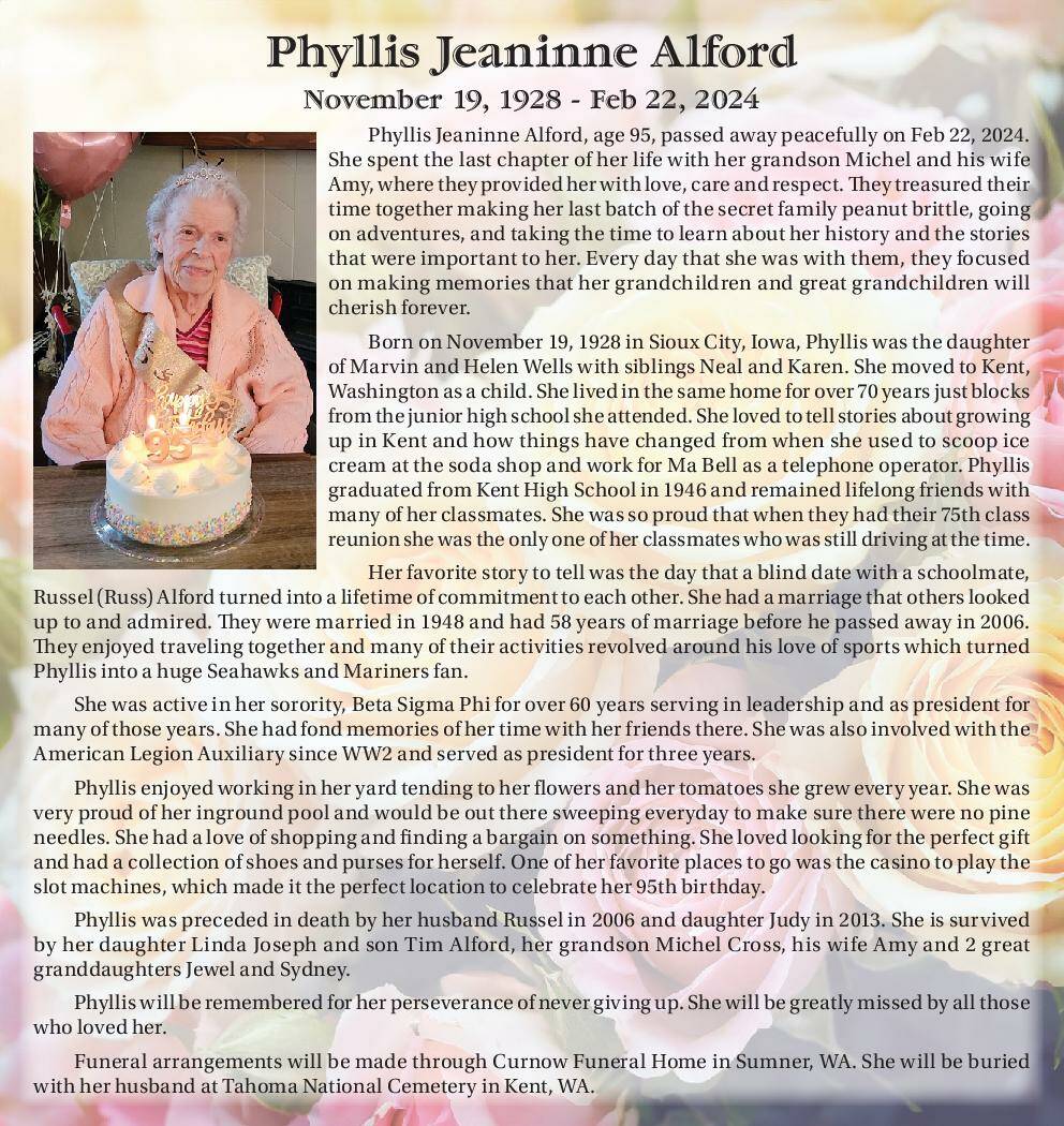 Phyllis Jeaninne Alford | Obituary