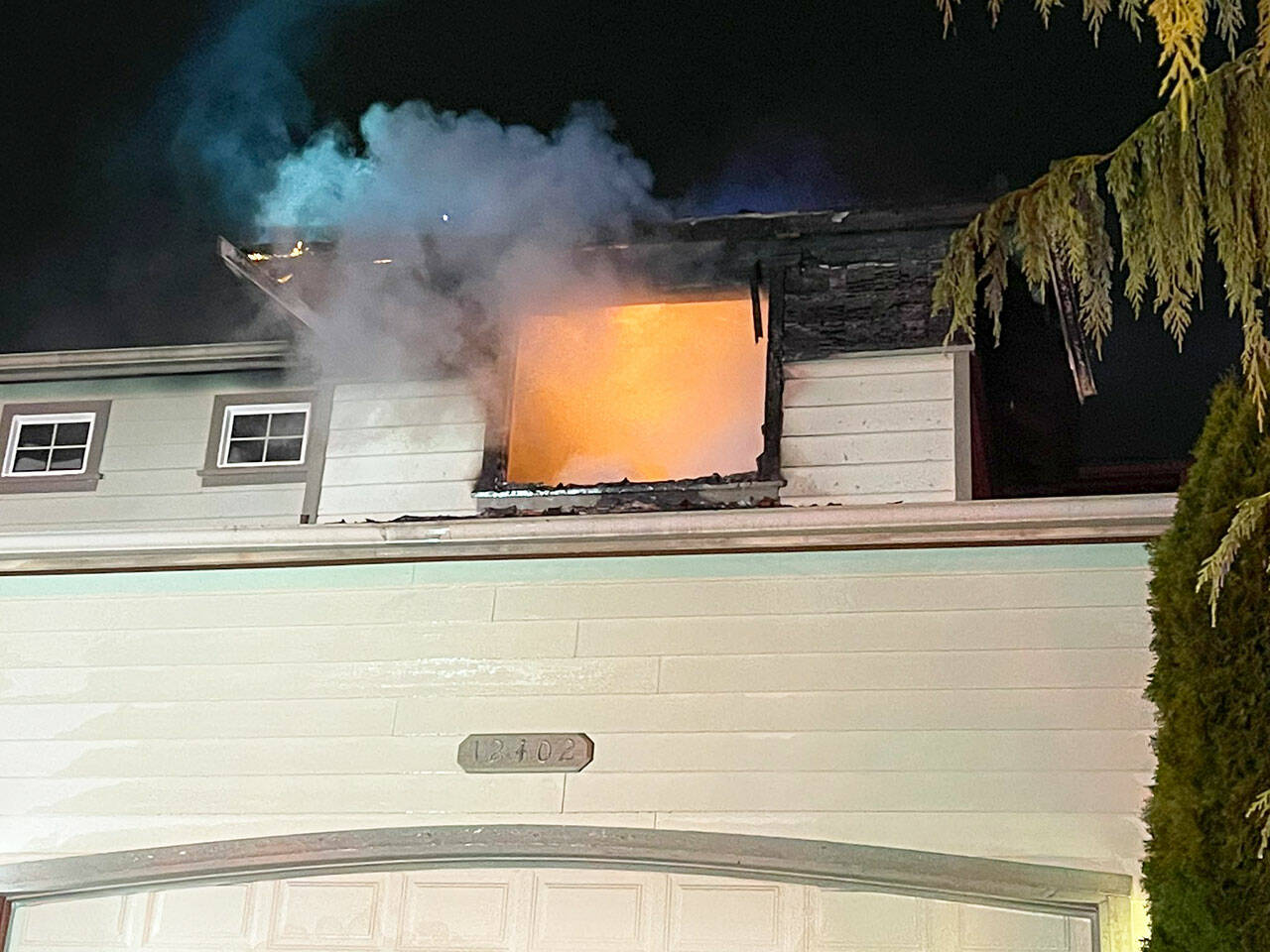 A fire displaced five family members on Tuesday night, March 19 in Kent in the 12400 block of SE 259th St. COURTESY PHOTO, Puget Sound Fire