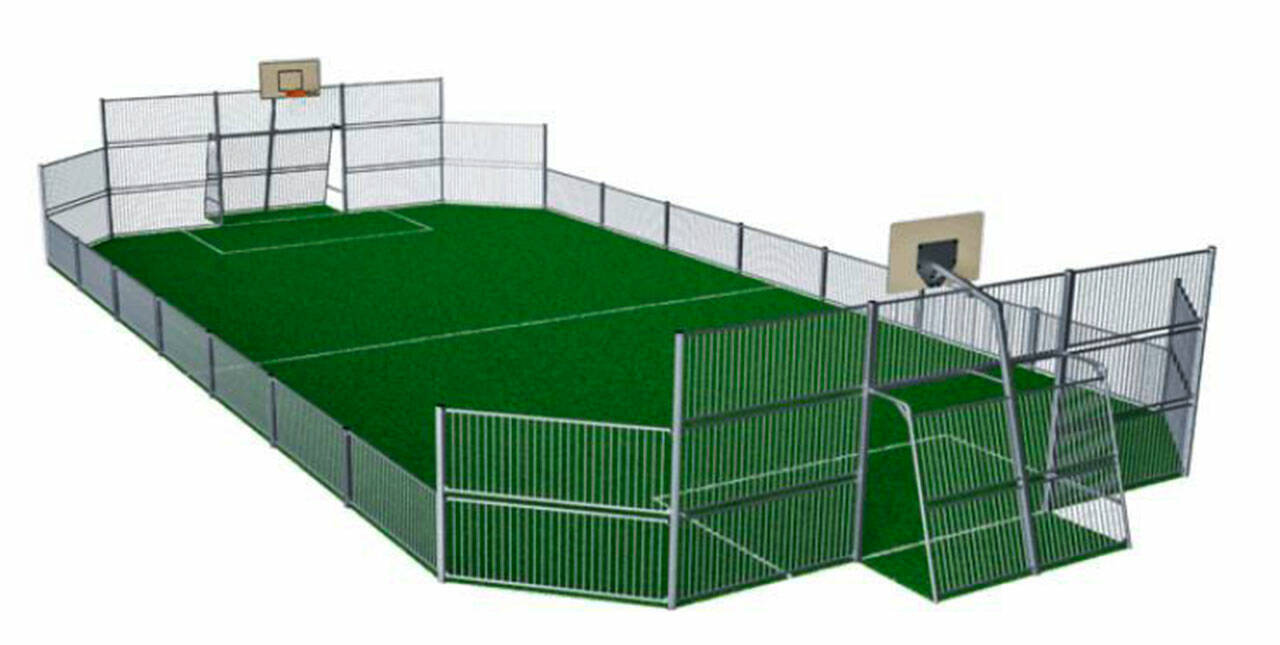 A multisport court to be installed this year at Springwood Park. COURTESY IMAGE, City of Kent Parks