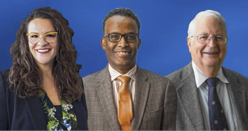 Kent School Board members Meghin Margel, Awale Farah and Tim Clark each face a civil lawsuit after their decision to form a Labor Policy Committee that excludes Board member Donald Cook. COURTESY PHOTO, Kent School District