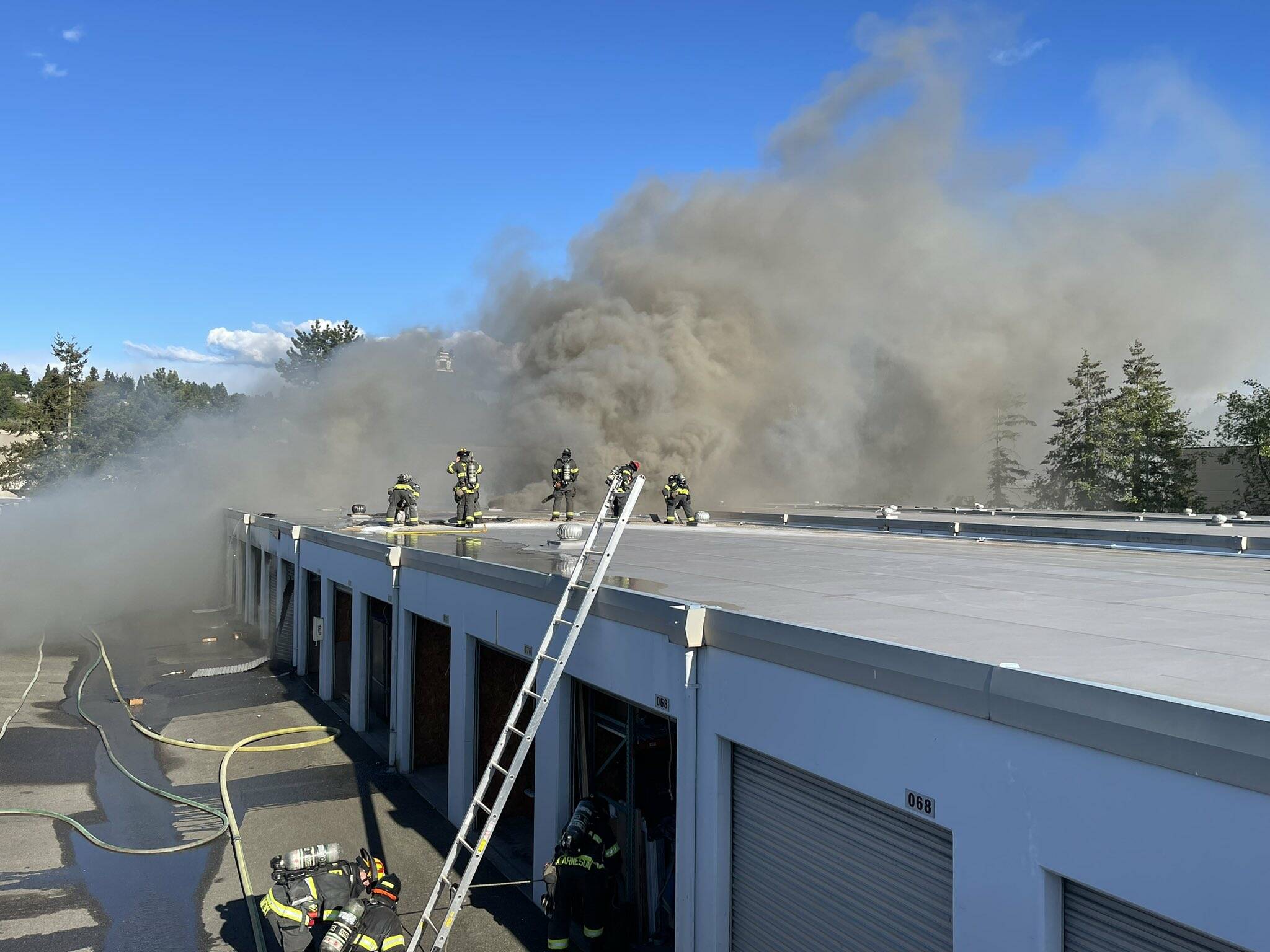 Firefighters from Puget Sound Fire and Renton Regional Fire Authority were able to extinguish the fire within an hour of arriving to the scene. Courtesy image.
