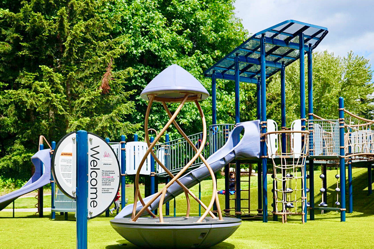 A new playground is part of the recently-completed renovations at Morrill Meadows Park on the East Hill in Kent next to the Kent YMCA. COURTESY PHOTO, City of Kent Parks