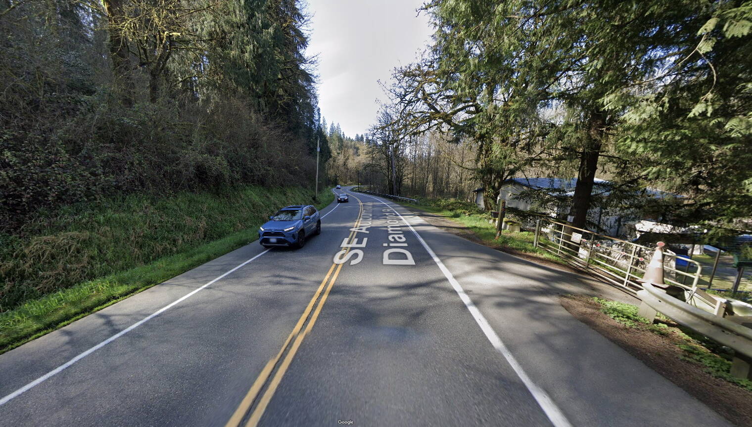 A Google Maps screenshot of where the crash approximately occurred in the 13600 block of SE Auburn-Black Diamond Road.