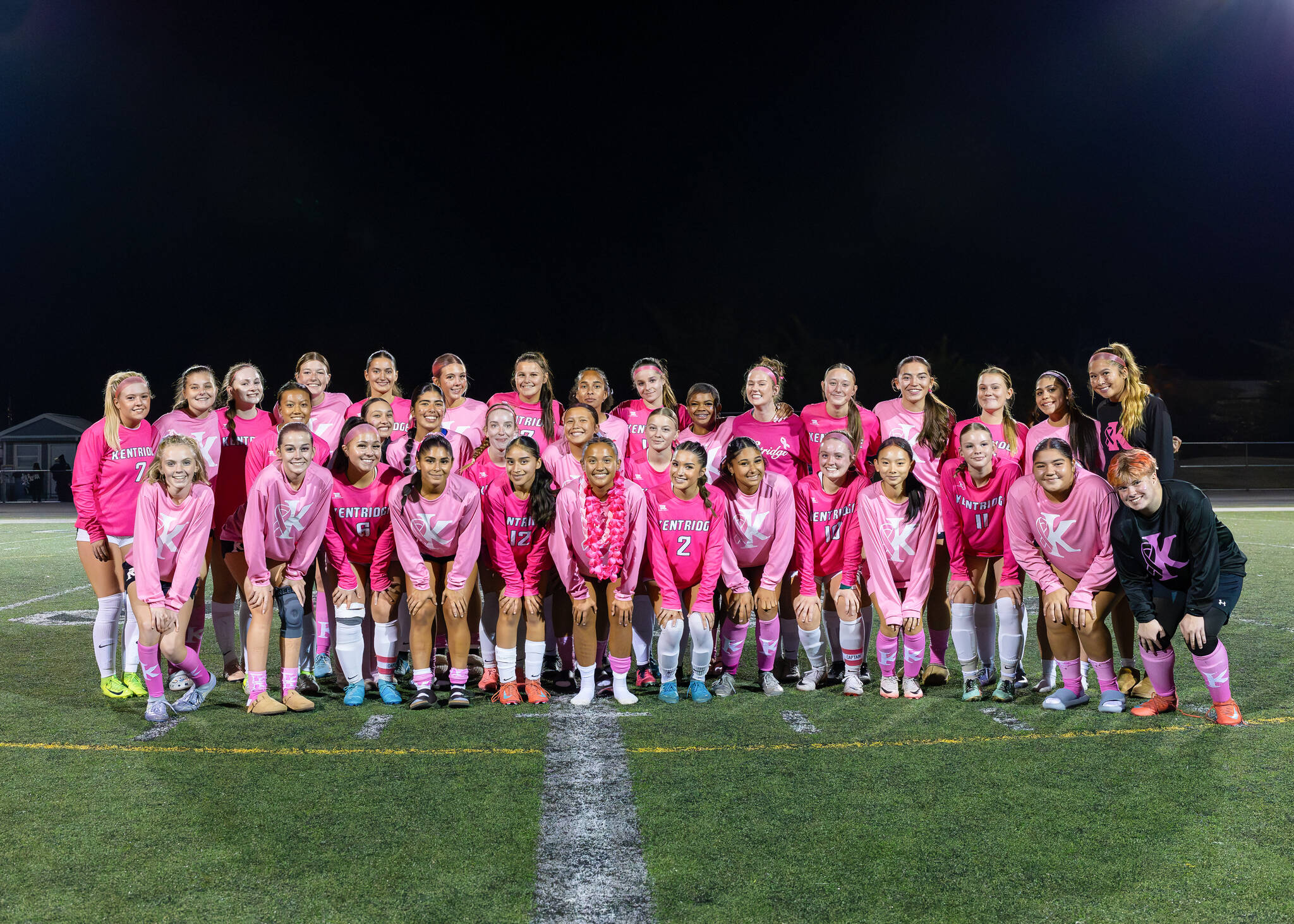 Both Kentridge and Kentwood wore pink in honor of breast cancer awareness. Photo by Robby Mullikin