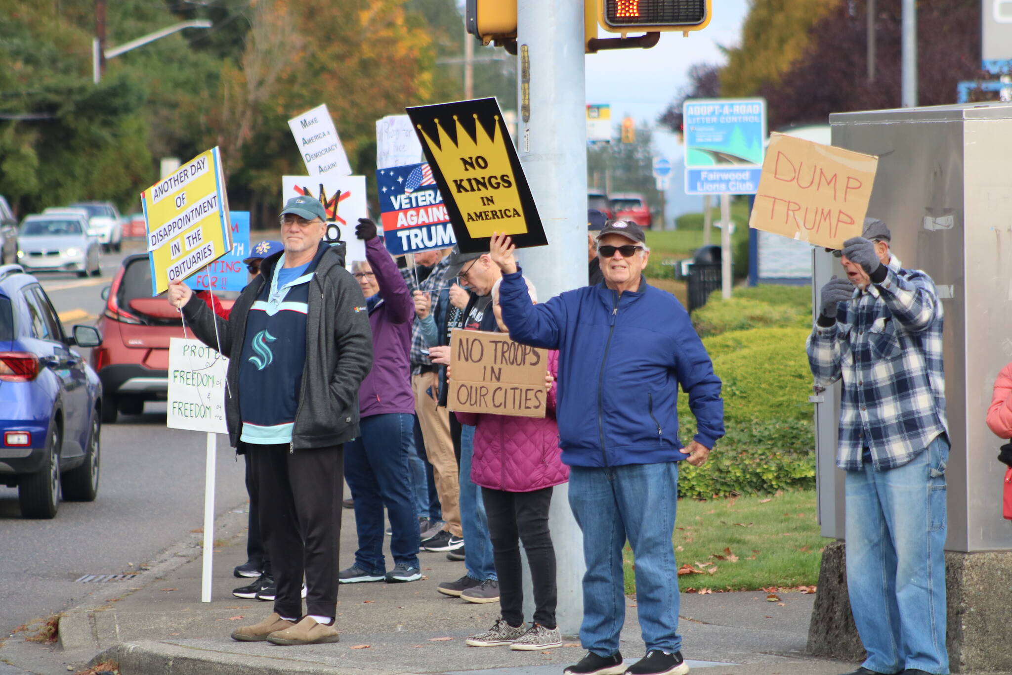 Fairwood protesters. Photo by Bailey Jo Josie/Sound Publishing.