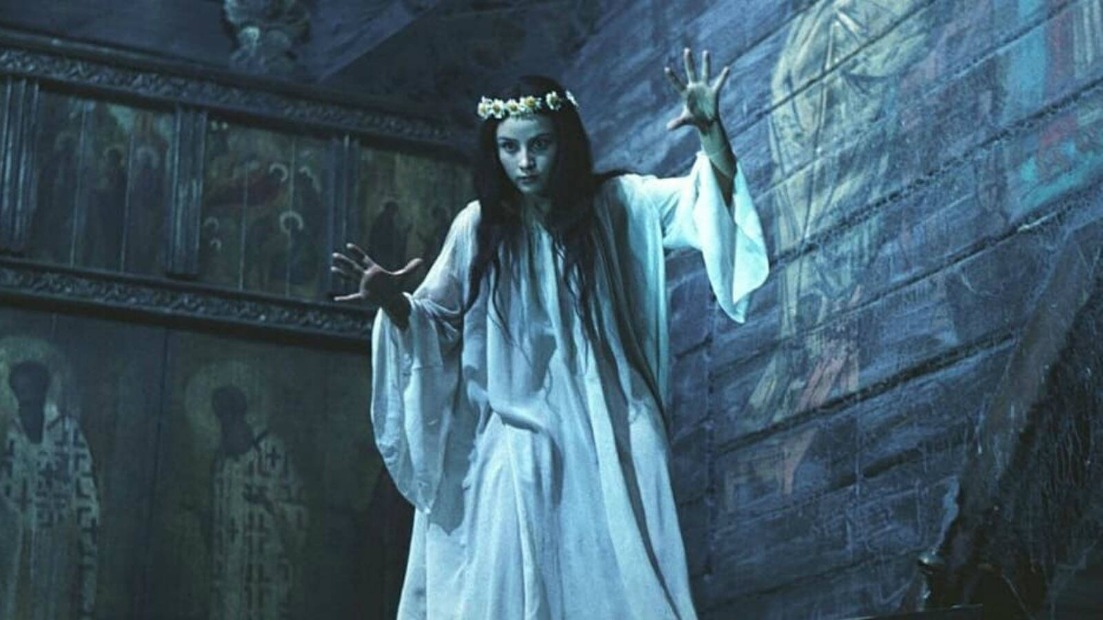 In 1967s Viy, a witch terrorizes the monk who killed her in the first horror movie made in the Soviet Union. Photo courtesy of Mosfilm, Severin Films