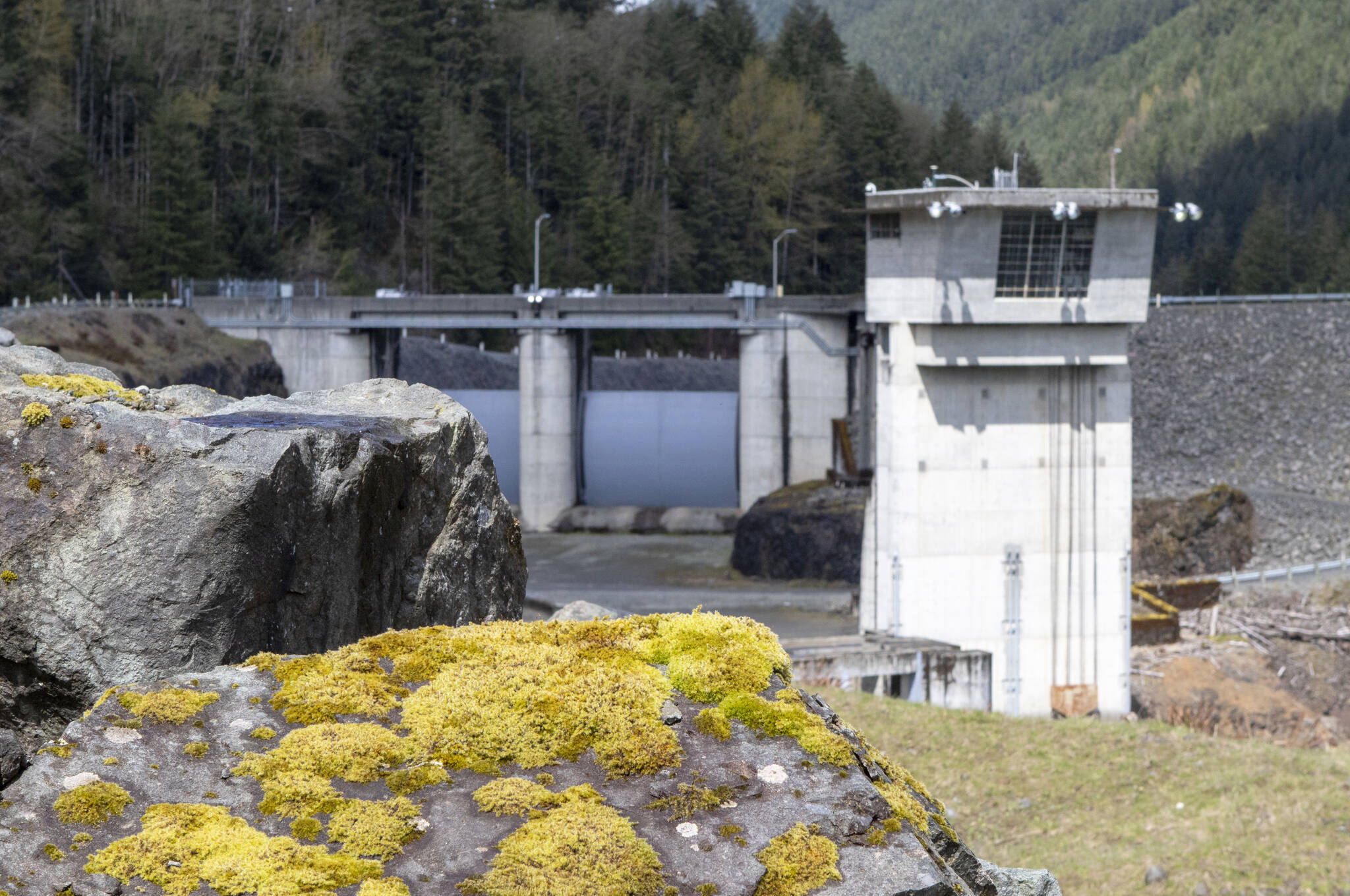 Howard Hanson Dam on the upper Green River, about 20 miles southeast of Kent. COURTESY PHOTO, U.S. Army Corps of Engineers