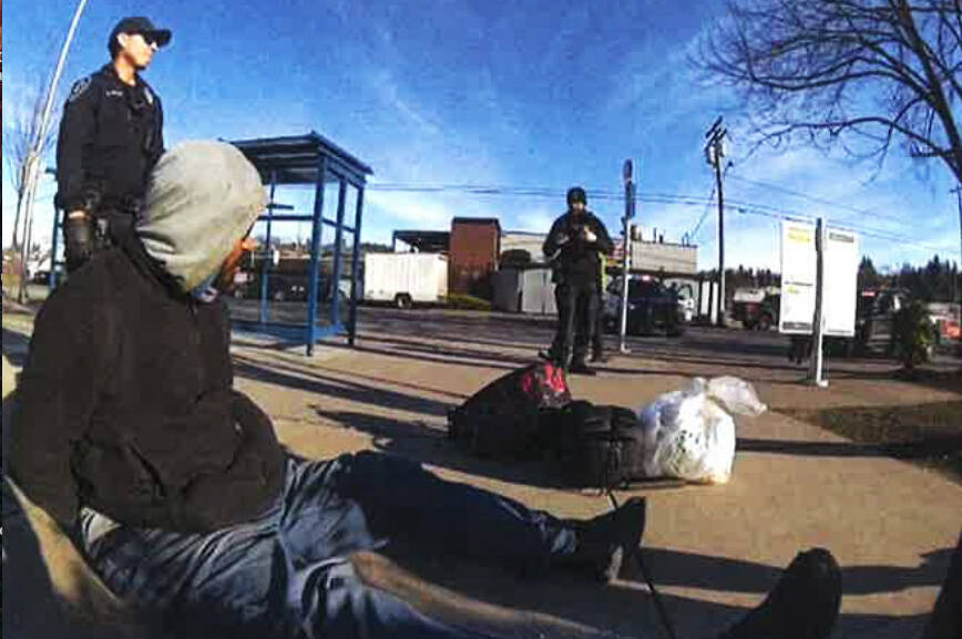 Kent Police arrest a suspect Jan. 16 after he reportedly stabbed a man earlier in the day at the Kent Library. COURTESY PHOTO, King County Prosecuting Attorneys Office