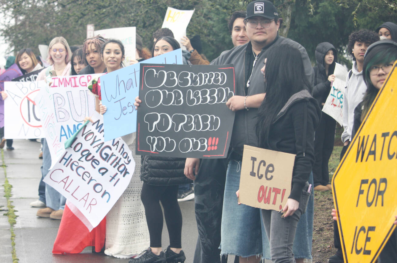 Kent high school students hit streets to protest ICE