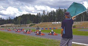 Racers at the start of last year’s Karting Challenge
