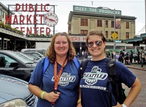 Casey Lamson and Jenny Gates at Pike Place Market