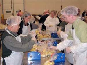 Volunteers from Sodexo