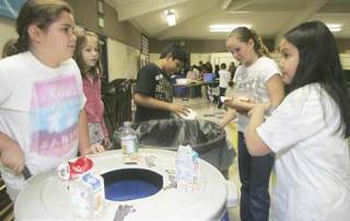 Martin Sortun Elementary has created a “Green team” to help bring down the garbage to help promote a green school.  Fourth graders Sarah Stregne