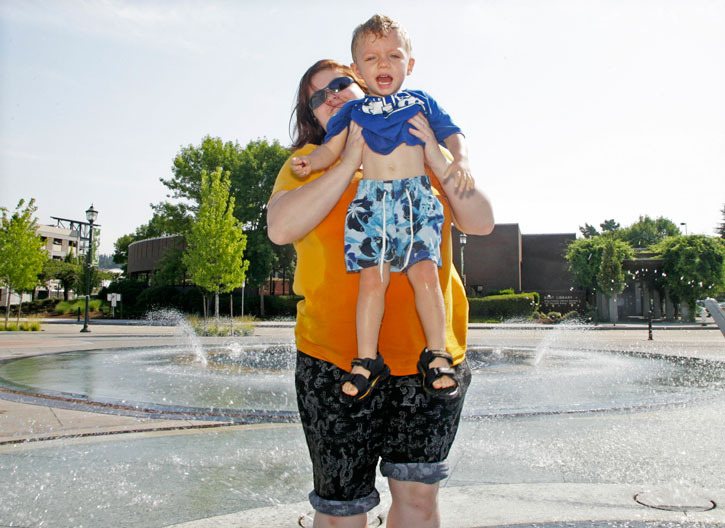J.D. Speilgel-Singh plays around with her nephew Andy Townsend