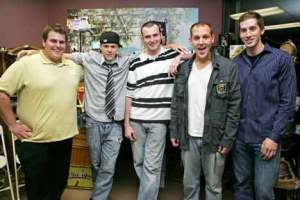 Castle Bridge Winery had the final competition for its “Laugh the Knights Away” stand-up comedy Sept. 18. From left is emcee Mike Corning