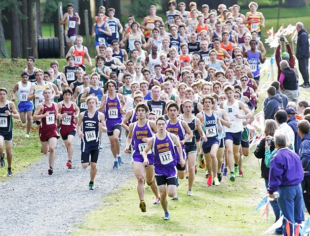 Runners from the West Central District converged to American Lake Golf Course