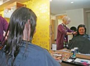 Humanity Salon stylist Heather Peterson makes over Deanna Shoemaker