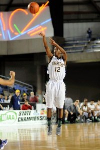 Kentridge guard Denzel Daniels scored 10 points in a 75-34 throttling of Puyallup in a Class 4A state tournament game Friday  morning.