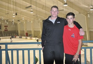 Seattle Ravens hockey players Ben Lehfeldt-Ehlinger