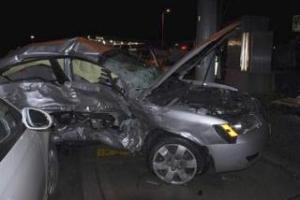 This car sustained serious damage